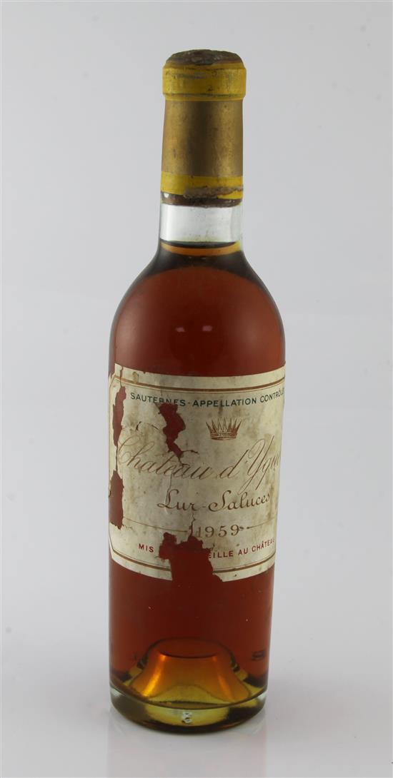One half bottle of Chateau dYquem, Sauternes, 1959,